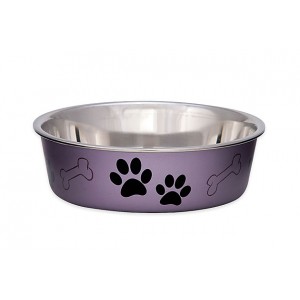 Loving Pets Bella Bowl Metallic Grape